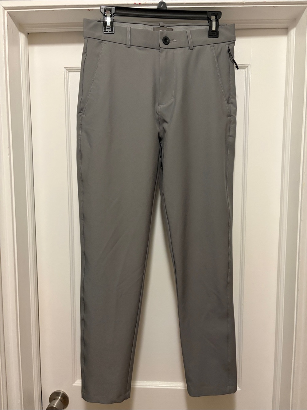 FLX Men's Slim Performance Chinos in Gray